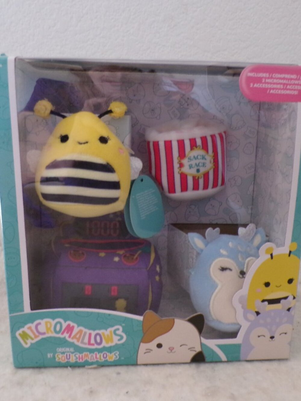 Micromallows Squishmallows Original 2 Micromallows Arcade Game Sack Race New